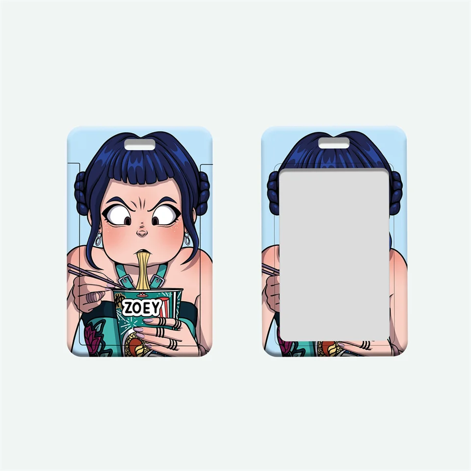 Kpop Demon Hunters Card Holder Keychain HUNTRIX Saiaboy Cartoon