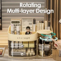 Cosmetic Storage Box Large Capacity Transparent Drawer Jewelry Makeup Storage Box Multi-layer Multi-functional Desktop Organizer 2