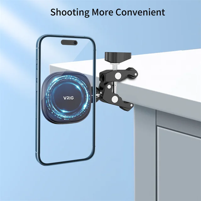 Supporto Smartphone Treppiede Magnetico MagSafe - In Alluminio Per IPhone 12-16, Filettatura 1/4" | Per Video E Foto - Foto 4