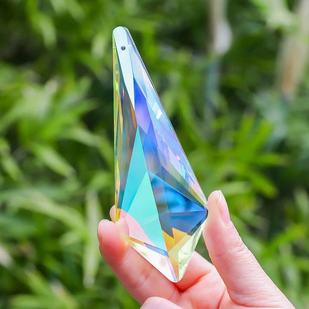 120mm Rainbow Crystal Suncatcher For Windows Garden Hanging Decor Glass Prism Pendant