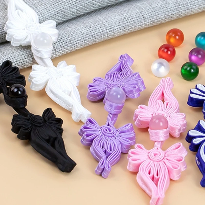 중국 개구리 마감 단추 Bowknot Cheongsam 전통 수공예품 장식