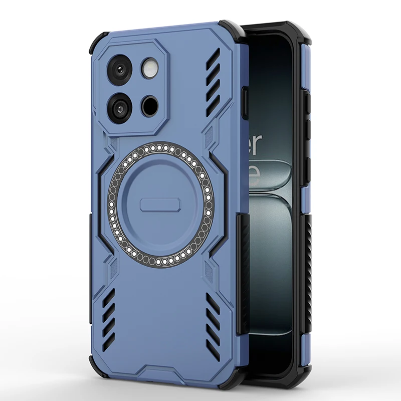 Breathable Heat Dissipation Magnetic Phone Case with Shockproof TPU Frame and Plastic Cover