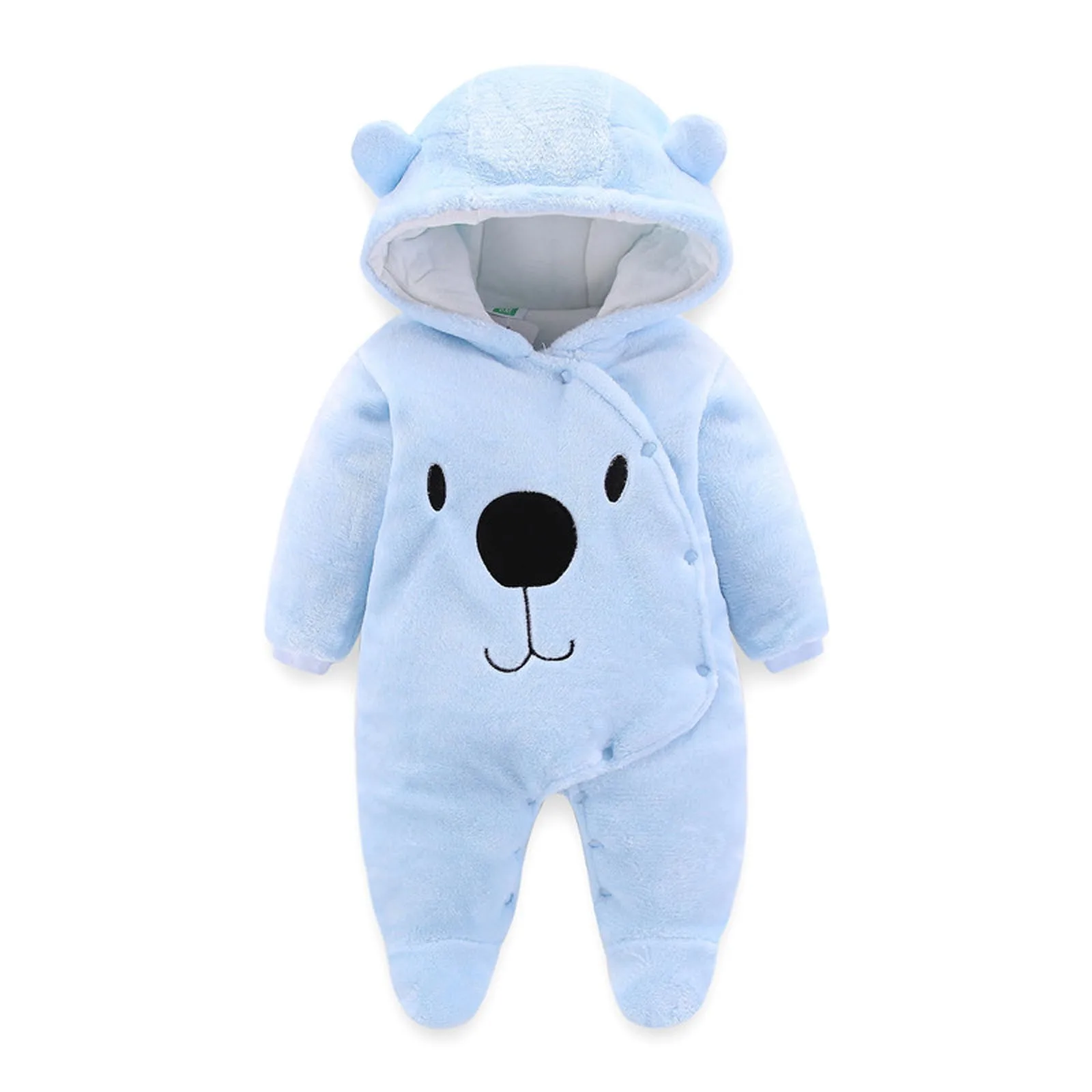 Winter Newborn Baby Rompers Hoodie Cotton Thick Warm Toddler Girls Boys Romper Climbing Outwear Baby Clothes For Newborns Autumn