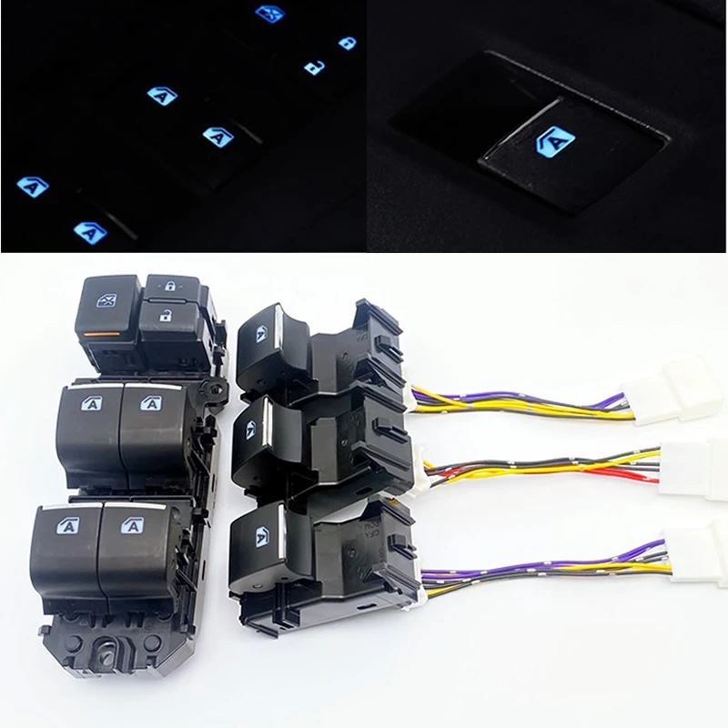 Lighted Led Power Single Window Switch Set For Toyota Rav4 Rav 4 2019 2020 Left Driving