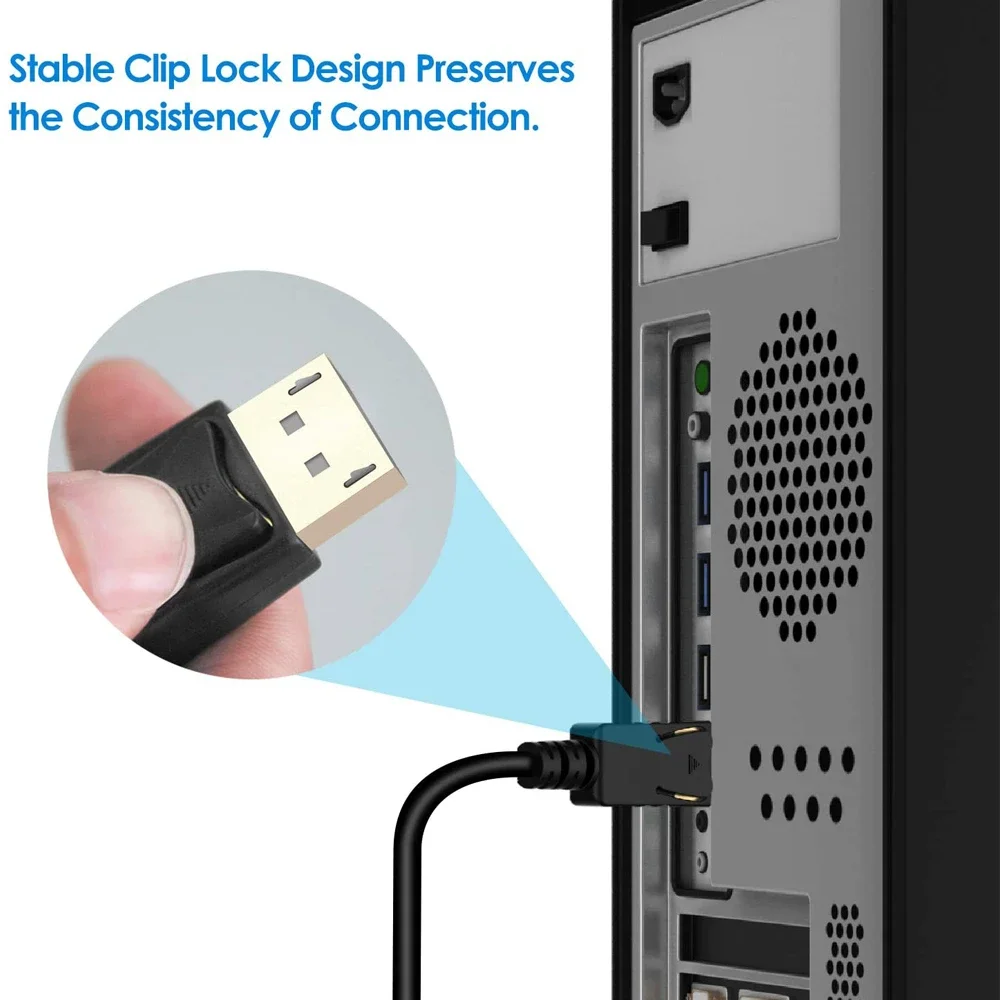 Displayport To HDMI Adapter HDMI Cable Adapter 4K 30Hz DP to HD for PC HDTV Projector Laptop