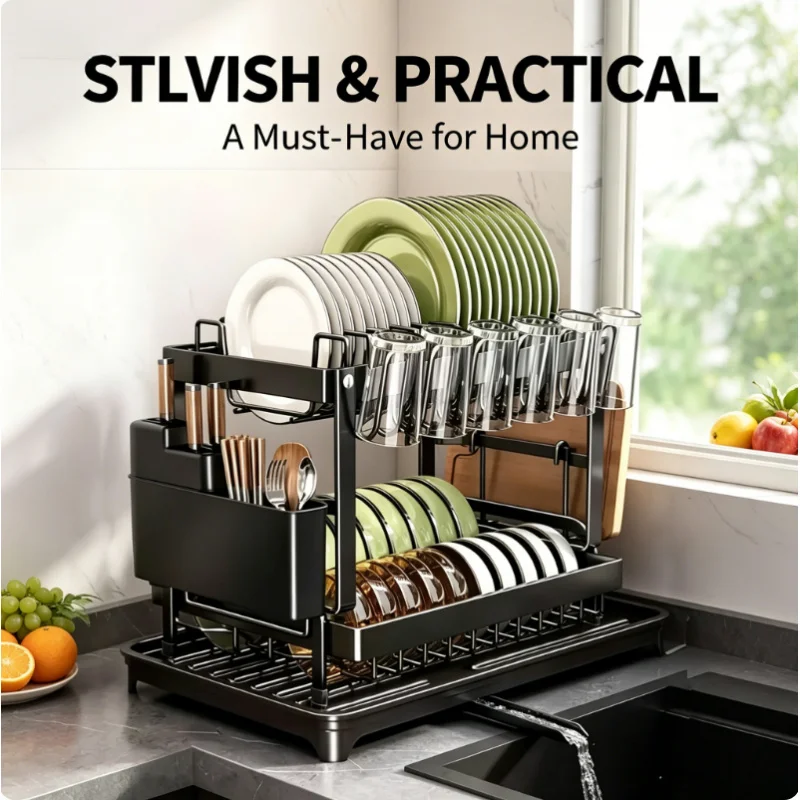 2-Tier Dish Drying Rack 1