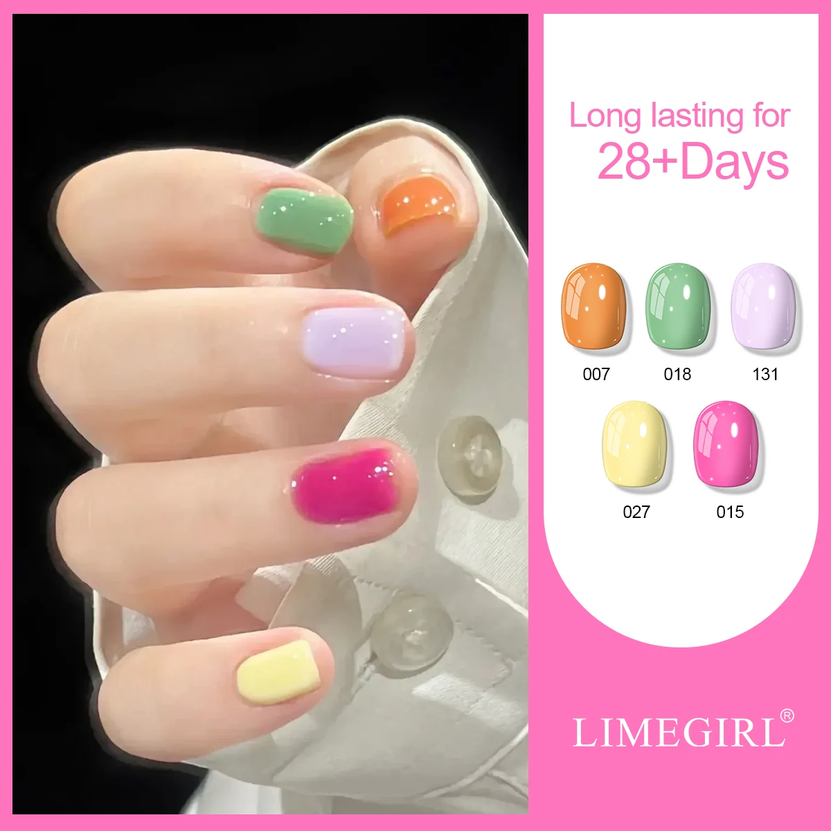 LIMEGIRL 12 색 젤 네일 폴리쉬 세트 마카롱 컬러 네일 폴리쉬 UV LED 반영구 젤 소크 바니쉬 DIY 네일 폴리쉬 키트