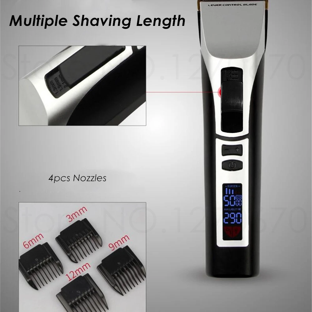 9100 Professional Pet Hair Trimmer Rechargeable Dog Cat Grooming Clipper LED Speed/Power Display Haircut Machine 110-240V EU New pet clipper dog hair trimmer pet hair trimmer dog clipper