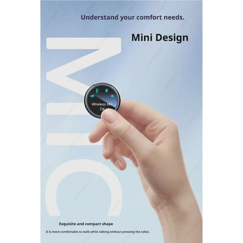 새로운 자기 무선 라 발리에 마이크 소음 차단 목걸이 방풍 캡 스마트 폰용 오디오 비디오 녹화 마이크