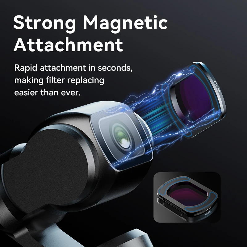 Ulanzi PK-01 PK-03 Variable ND16 ND64 ND256 Filter/Black Mist 1/4 Diffusion Filter Lens for DJI OSMO POCKET 3 Magnetic Design