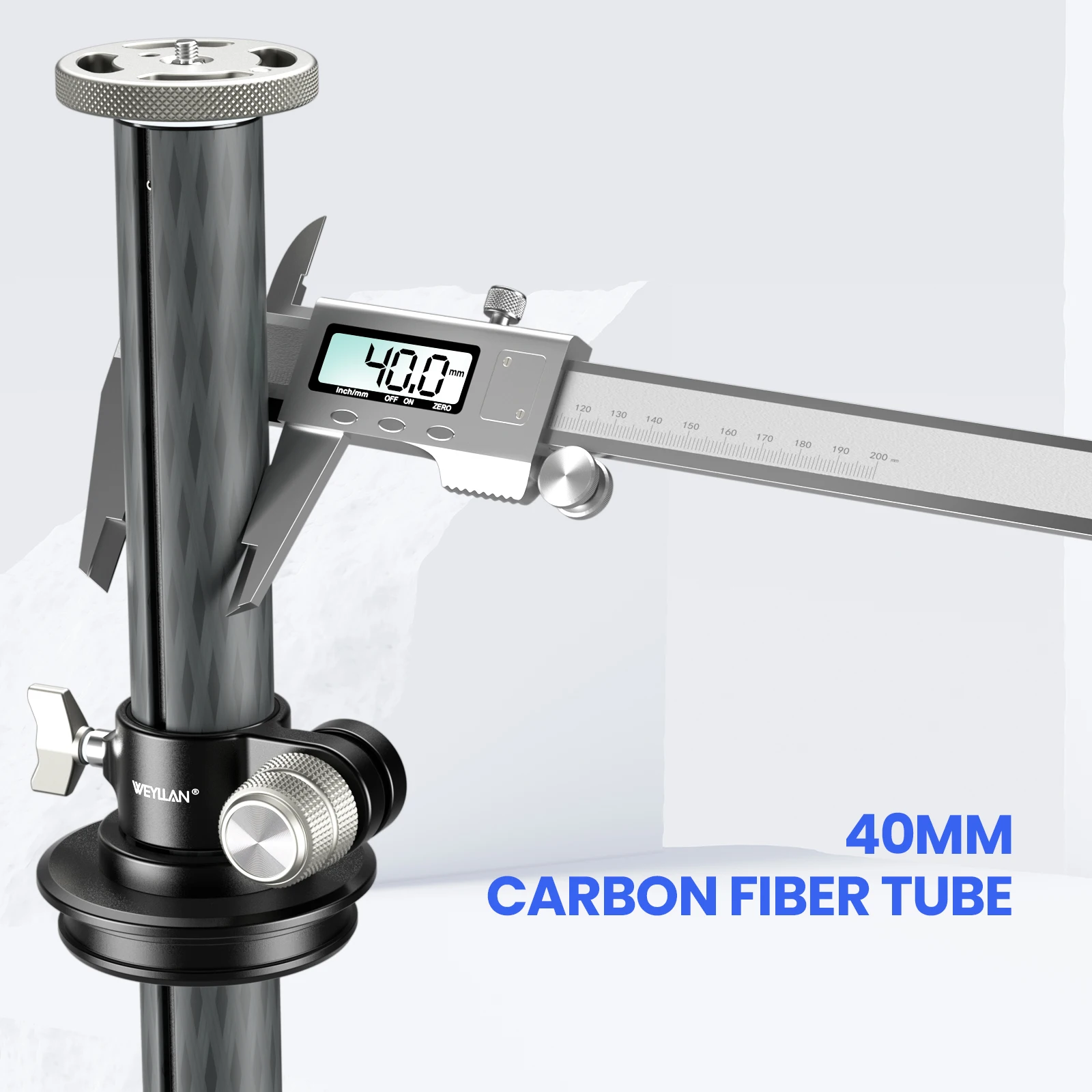 TZ8 Professional Tripod Horizontal Center Column Carbon Fiber Tripod Extension 4