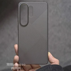 Geometric Matte Clear Stripe Slim Shell - Simple Stylish Case - Galaxy S26 Ultra (GRAY)