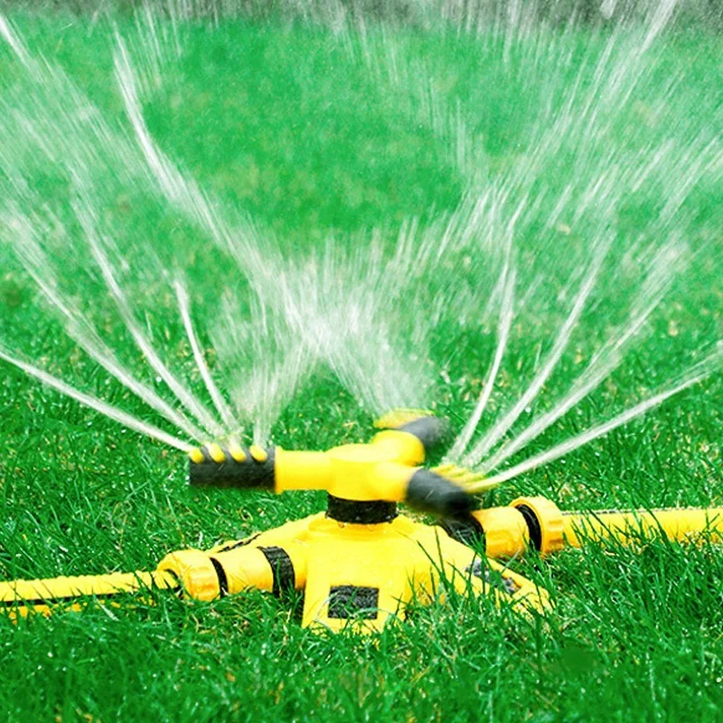 

360 Degree Automatic Rotation Three-prong Sprinkler Irrigation Rotary Sprinkler Tandem Sprinkler Watering Device