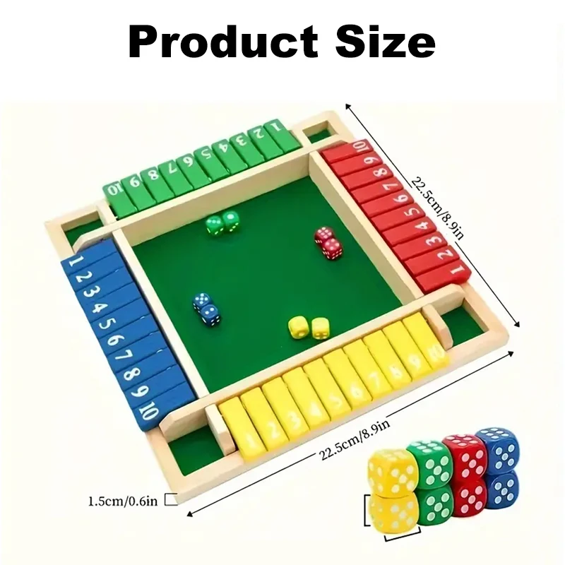 CPC CE Toys Four sided Flip Game Digital Game Toys Children's Parent Child Board Bar Party Leisure