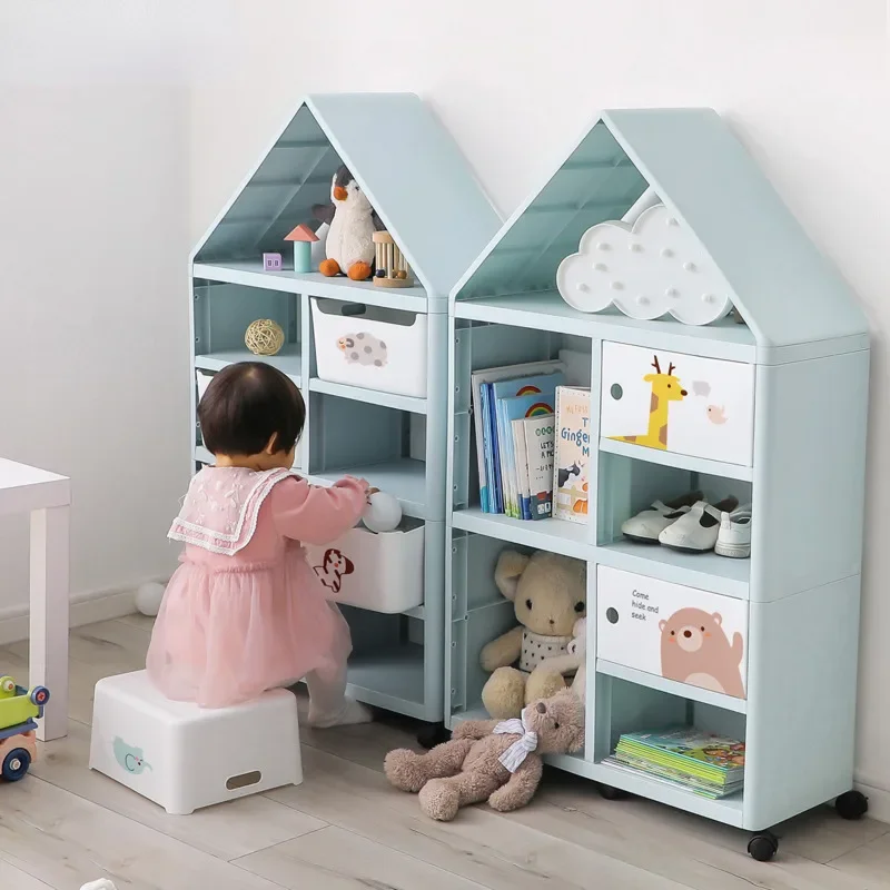 

Large Capacity Kids’ Floor Book Shelf Simple Toy Storage for Kindergarten Children's Room Rack Home Furniture Solution