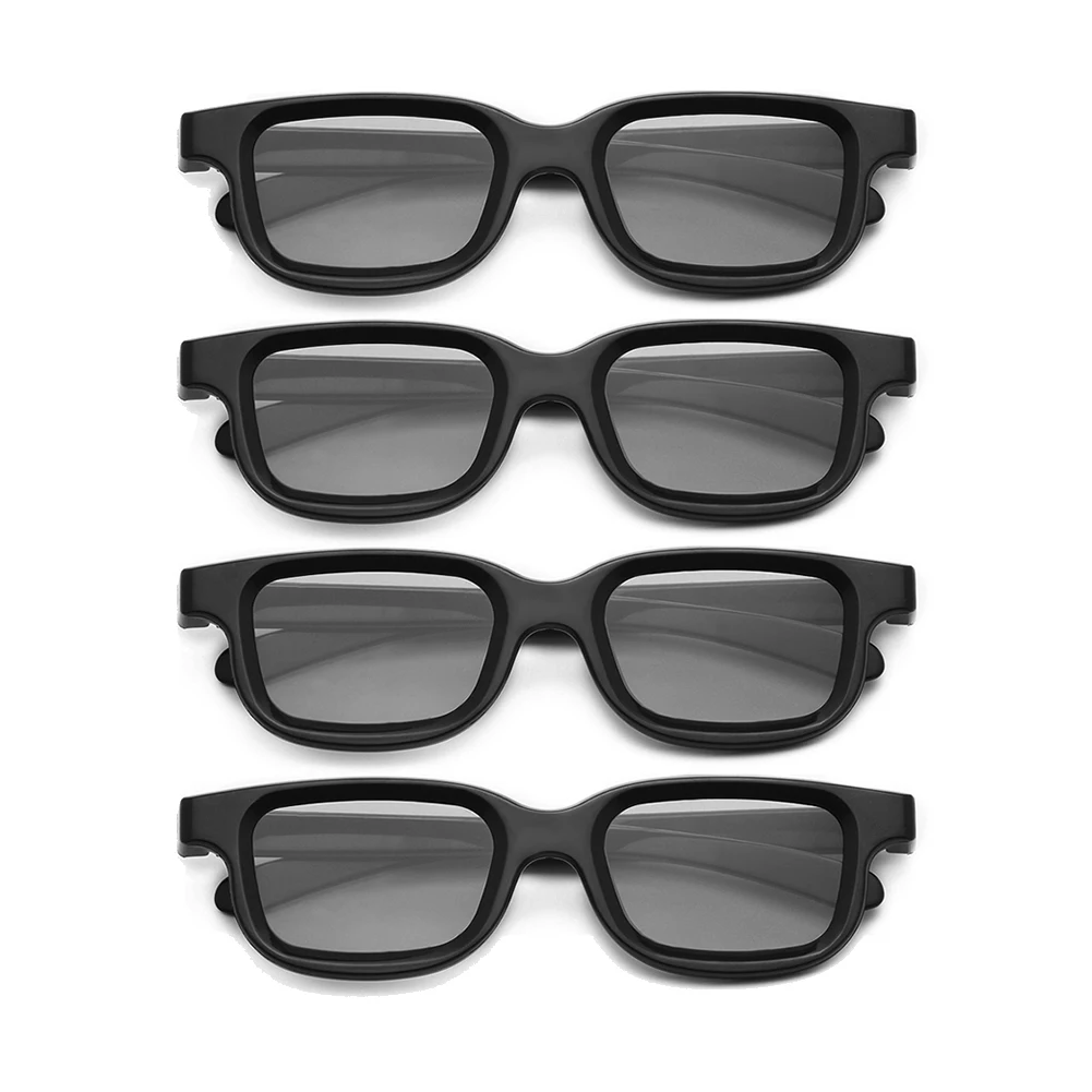 4Pcs Polarized Passive 3D Glasses For 3D TV Real Cinemas Sony Panasonic Gaming and TV Frame