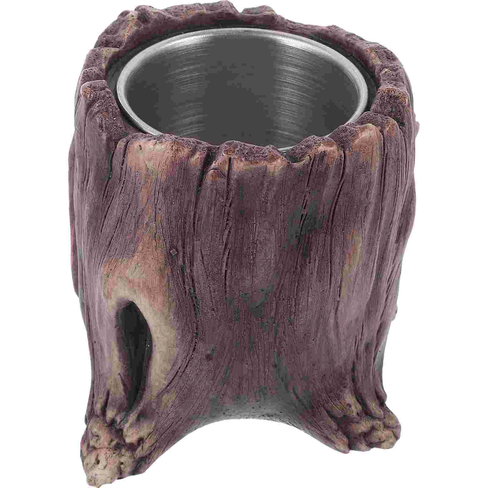 

1 Set of Tabletop Fire Pit Trunk Shaped Stove Mini Personal Fireplace Outdoor Camping Supply