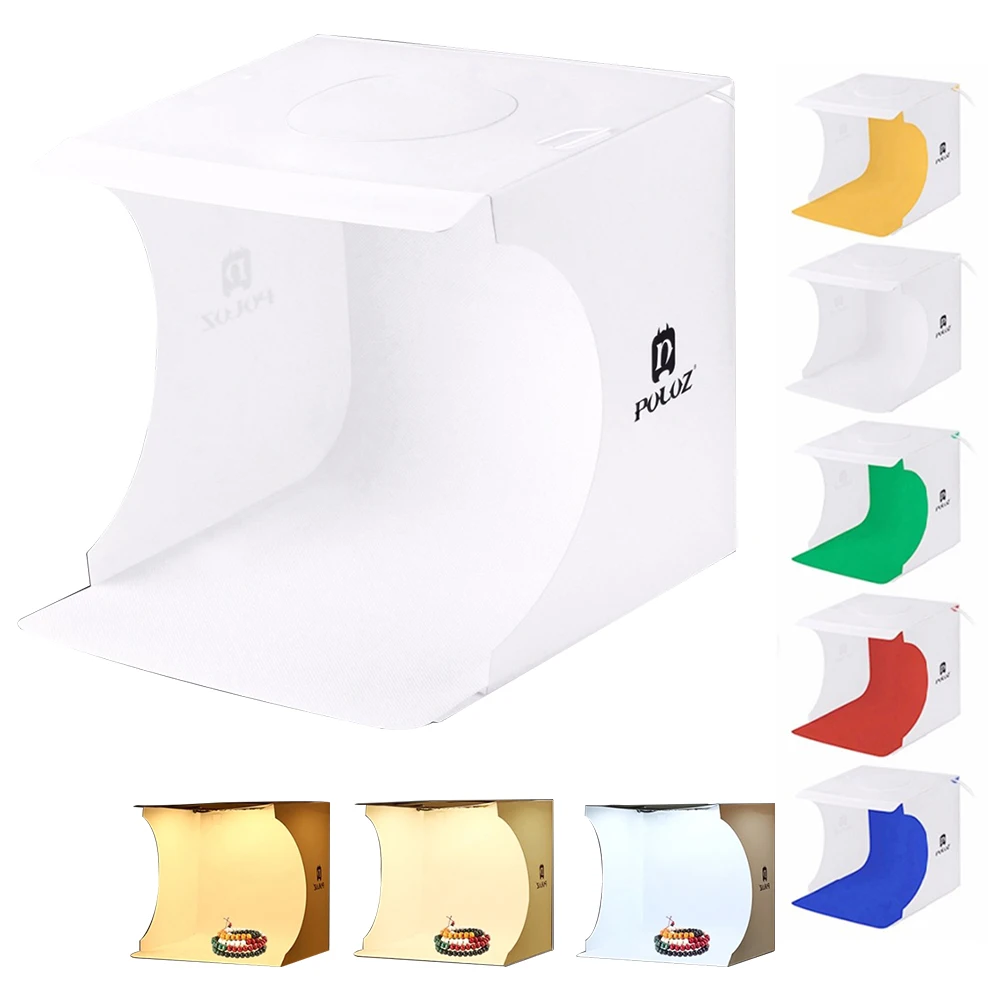 PULUZ Folding Photo Studio Kits Tent Shooting Props Large Photography Backdrop Upgrade Softbox Lightbox For Photobox DSLR Camera