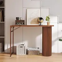 55in Counter Height Pub Table with Luted Wood and Metal Base for Kitchen, Dining, and Living Rooms 5