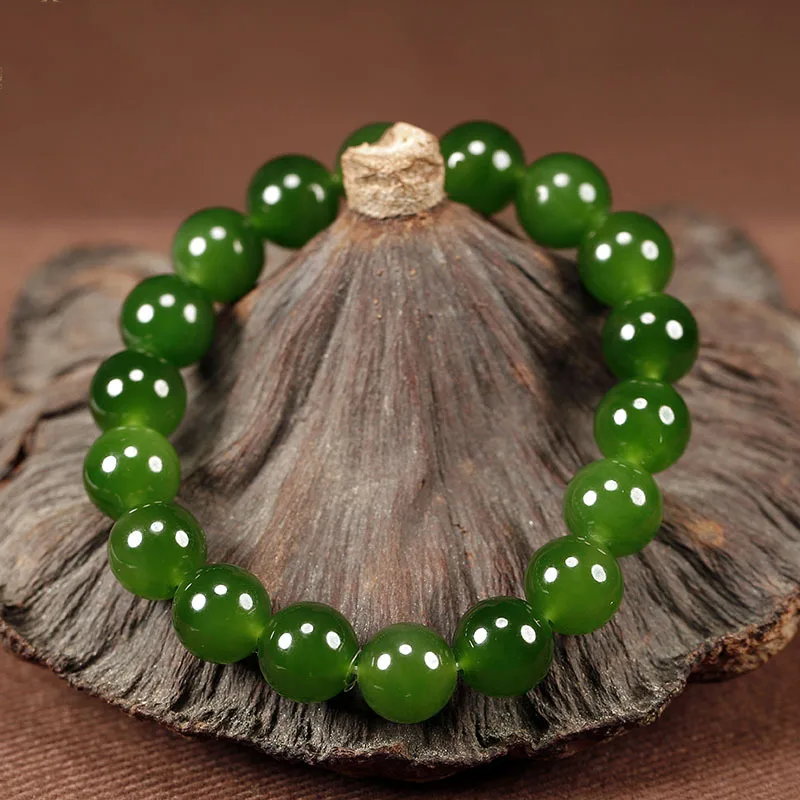 NaturalJadeBraceletMenWomenFineJewelryRealChineseHetianJasper