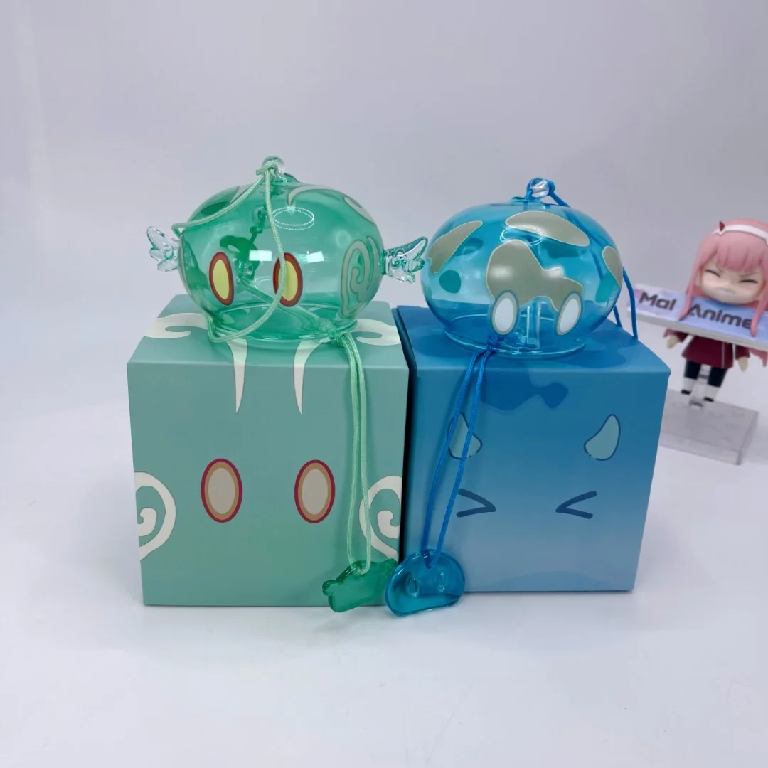 Genshin Impact Wind Chime Anime Slime Wind Bells Pendants Genshin Slime Borosilicate Glass Chimes Japanese House Decoration Gift 3
