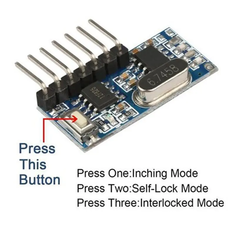 TA-무선 433 Mhz 디코딩 수신기 모듈 433 Mhz 원격 제어 신호용 4PCS 4 채널 출력