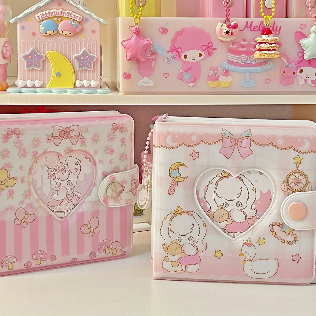 

Cute Puppy Photocard Holder Binder Kpop 3inch idol Photo Collect Book with Keychain 40Pocket