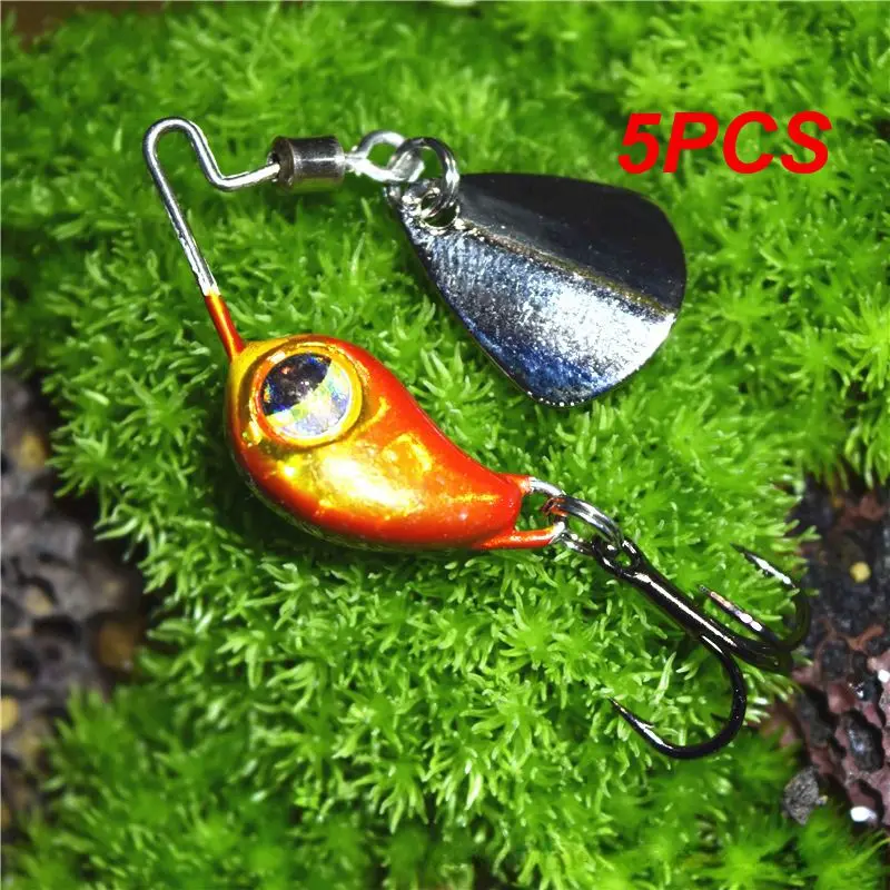 5Pcs Luya Fake Bait Vib Flake Metal Fake Bait Vib Blade Lure Paillettes Composite Micro-Bean