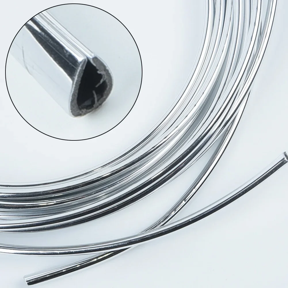 Trim Molding Strip U-profile Accessories Car Chrome Door Edge Grille PVC Protector Rims Anti Scratch 6M