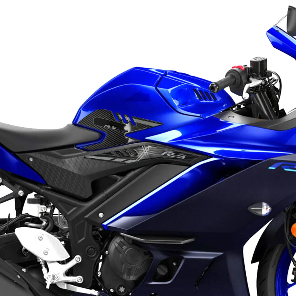Motorcycle Tank Grip Pads Protector 3D Sticker Tank Traction Pad Side Anti-Slip Stickers For YZF R3 R 3 YZFR3 gas tank protector sticker motorcycle stickers motorcycle tank sticker tank grip traction pad motorcycle accessories