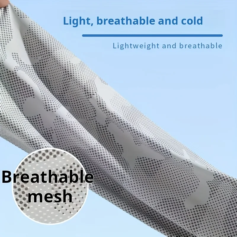 1 Set UV Protection Mask Ice Silk Arm Sleeve Breathable Men's Sports Arm Cover for Fishing Driving Cycling Sleeve and Mask