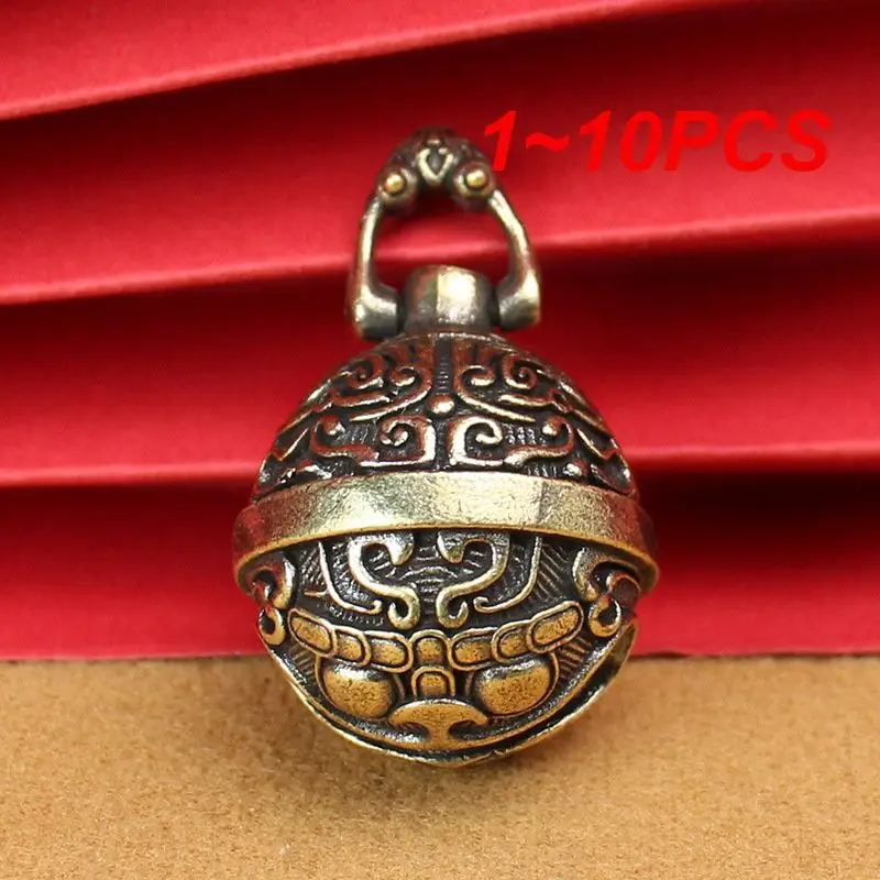 

1~10PCS Lucky Brass Handicraft Die Casting Drop Bell Key Car Button Wind Bell Sect Bronze Bell Creative Gift Fengshui Home