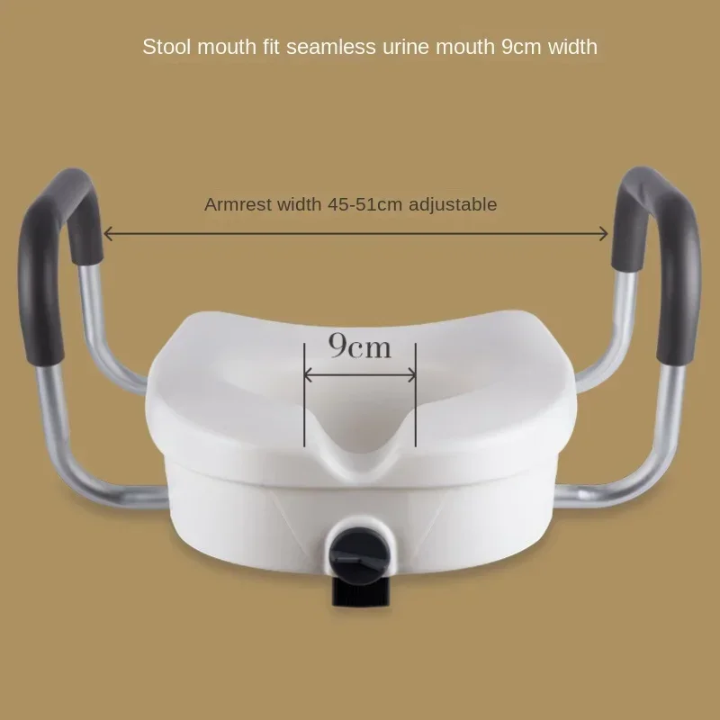 Toilet Height Increase Pad  Removable Raised Seat with Arms for Elderly and Pregnant Enhanced Bathroom Support Easy Installation 6