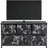 5 Drawer Storage Chest Organizer Marble Pattern Fabric Drawers Lightweight Lightweight Design Home Office Bedroom Living Room 3