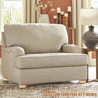 4Pcs Furniture Leg Wooden Replacement Furniture Feet 8/15/20cm Height Table Leg with Screws Foot Pads for Sofa Chair Bed Cabinet 5