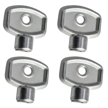 4pcs Radiator Vent Wrench 13965 5mm Universal For Any Heater 23 X 25 X 10mm Sliver Radiator Vent Wrench Home Heating Tool Parts 1
