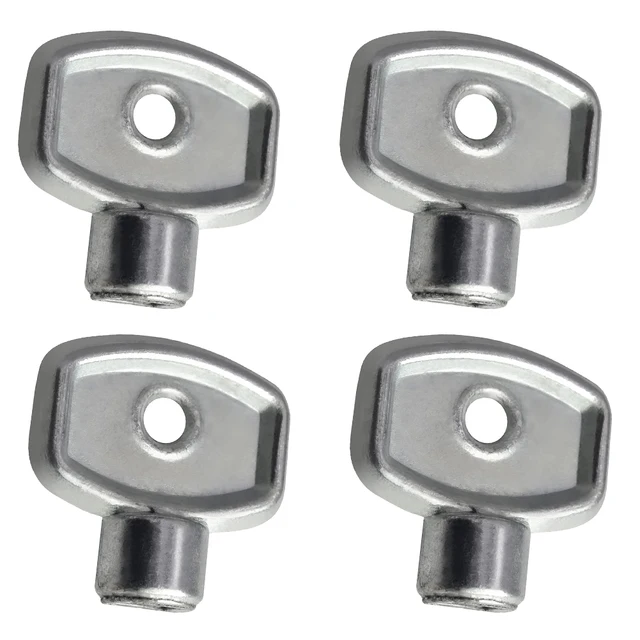 4pcs Radiator Vent Wrench 13965 5mm Universal For Any Heater 23 X 25 X 10mm Sliver Radiator Vent Wrench Home Heating Tool Parts 1