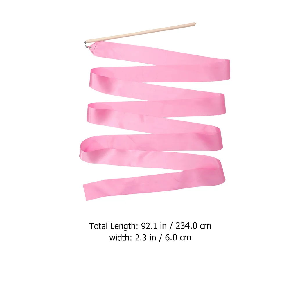 

4 Pcs Gymnastics Ribbon Streamer Robes Kids Dancing Dance with Stick Performance