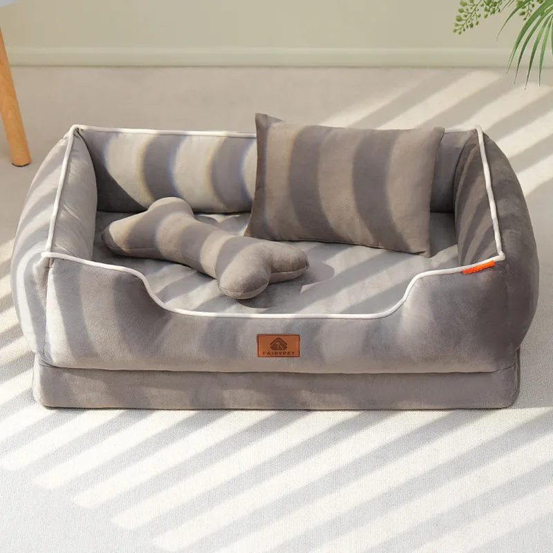 Qoo10] オランダベルベット犬ベッド秋冬肥厚暖かさ
