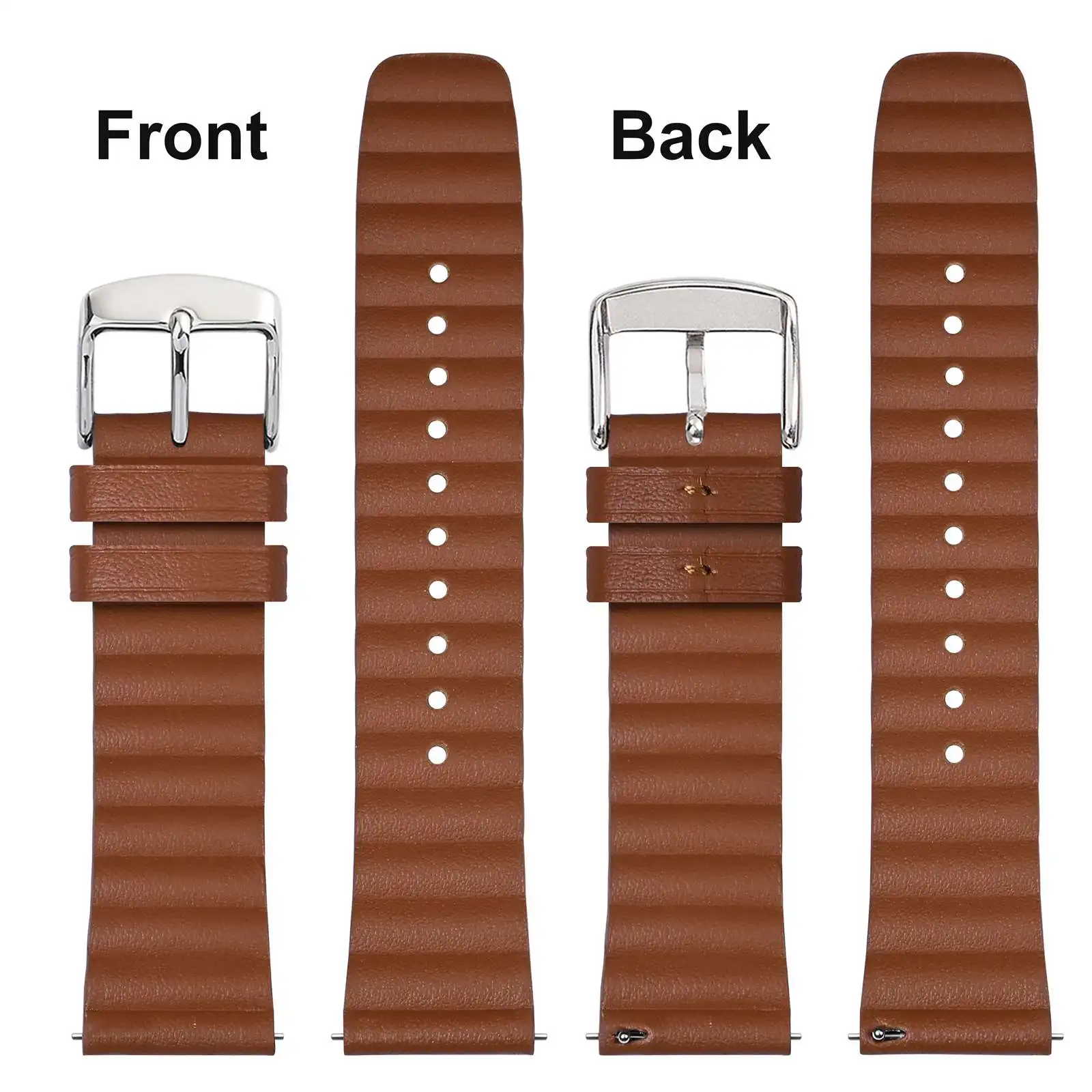 Anbeer Leather Watch Band 18mm 20mm 22mm Quick Release Sport Watch Strap For Samsung Galaxy Watch Huawei Amazfit