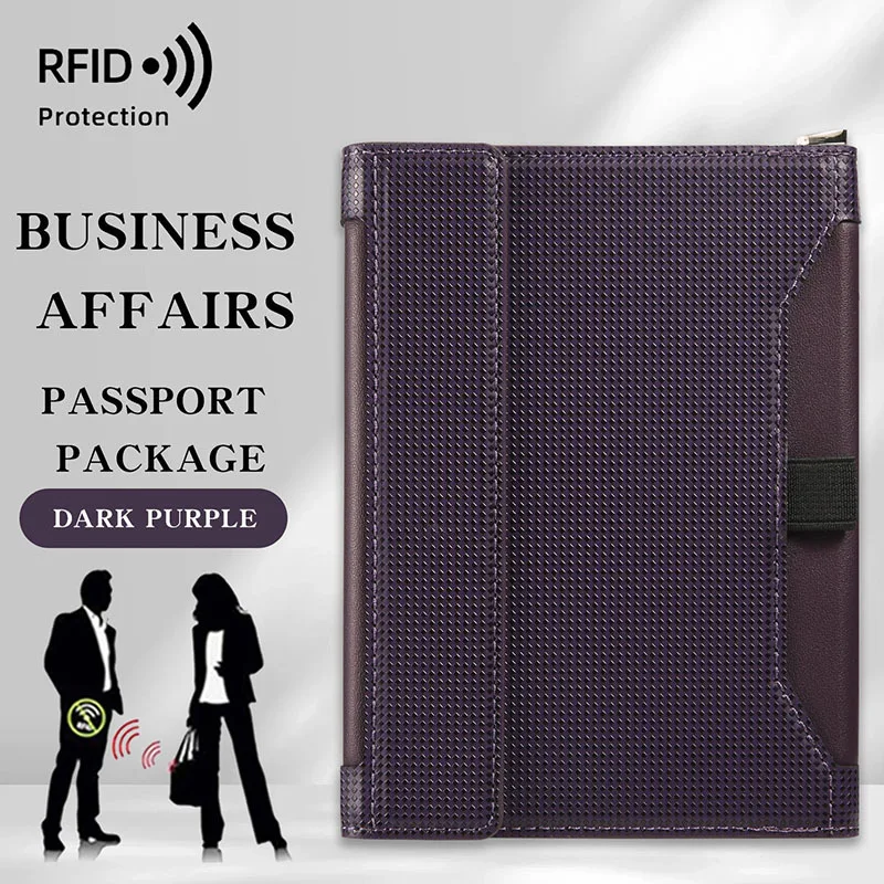 Passport Holder Anti-Theft Multifunctional Wallet Card Bag for Travel