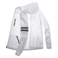 Vêtements de protection solaire d'été pour hommes, veste à capuche imperméable et à séchage rapide pour le vélo, grande taille, coupe-vent fin pour la randonnée 1