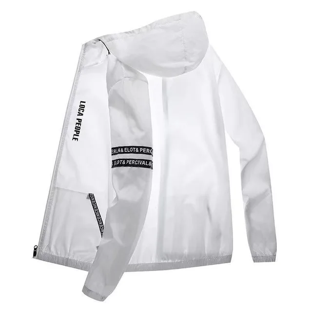 Vêtements de protection solaire d'été pour hommes, veste à capuche imperméable et à séchage rapide pour le vélo, grande taille, coupe-vent fin pour la randonnée 1
