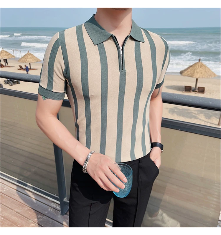 Spring Autumn Four-Square Plaid Men's Long Sleeve Polo Shirt Casual  Business Button Tops Fashion Polo Shirts Man Clothing - AliExpress