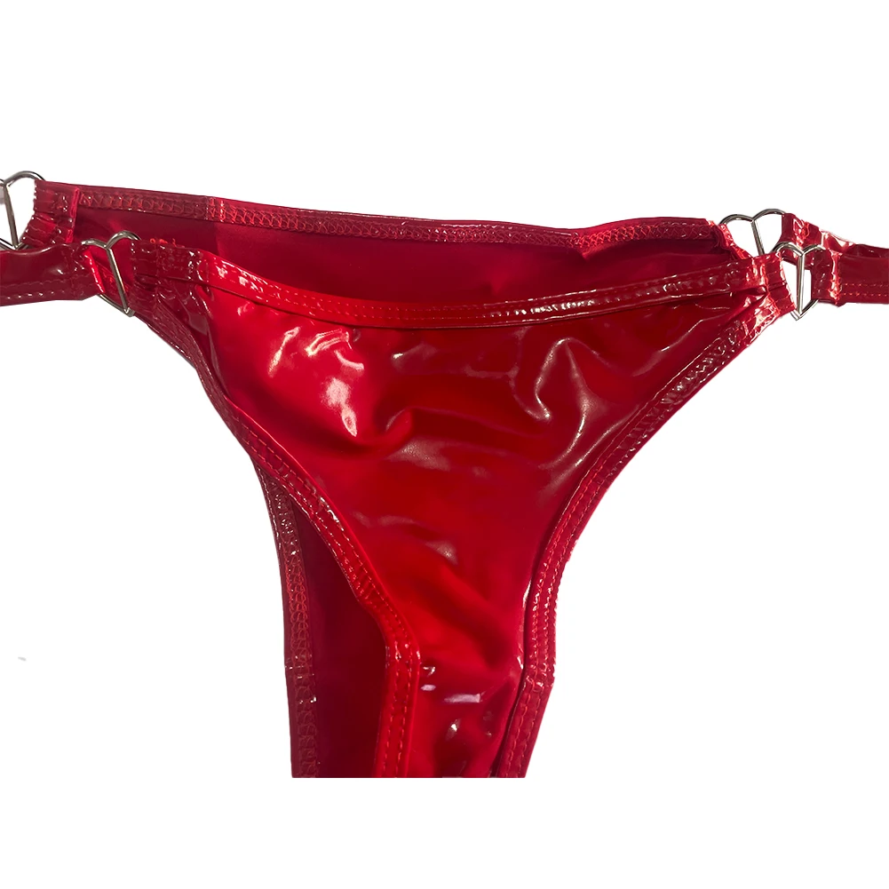 Sexy Hot Slips für Frauen PVC Leder Bequeme Tangas G-String Höschen Schlüpfer Sexy Dessous Weibliche Unterwäsche – Detail 5