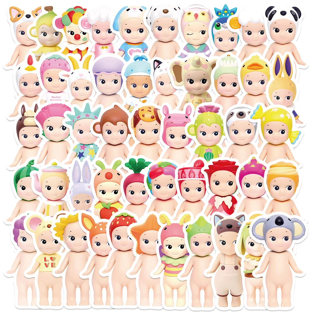 Cartoon Stickers 50PCS Sonny Angle Dolls Stickers for Car Luggage Laptop