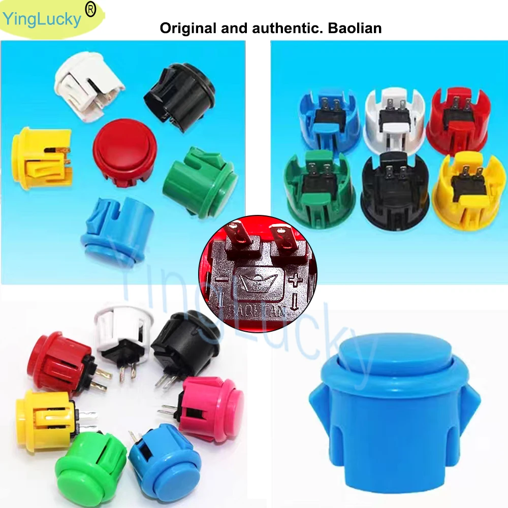 

Бесплатная доставка 10 шт./партия аркадная Кнопка 24 мм 30 мм для набора «сделай сам» игровой шкаф коробка Pandora