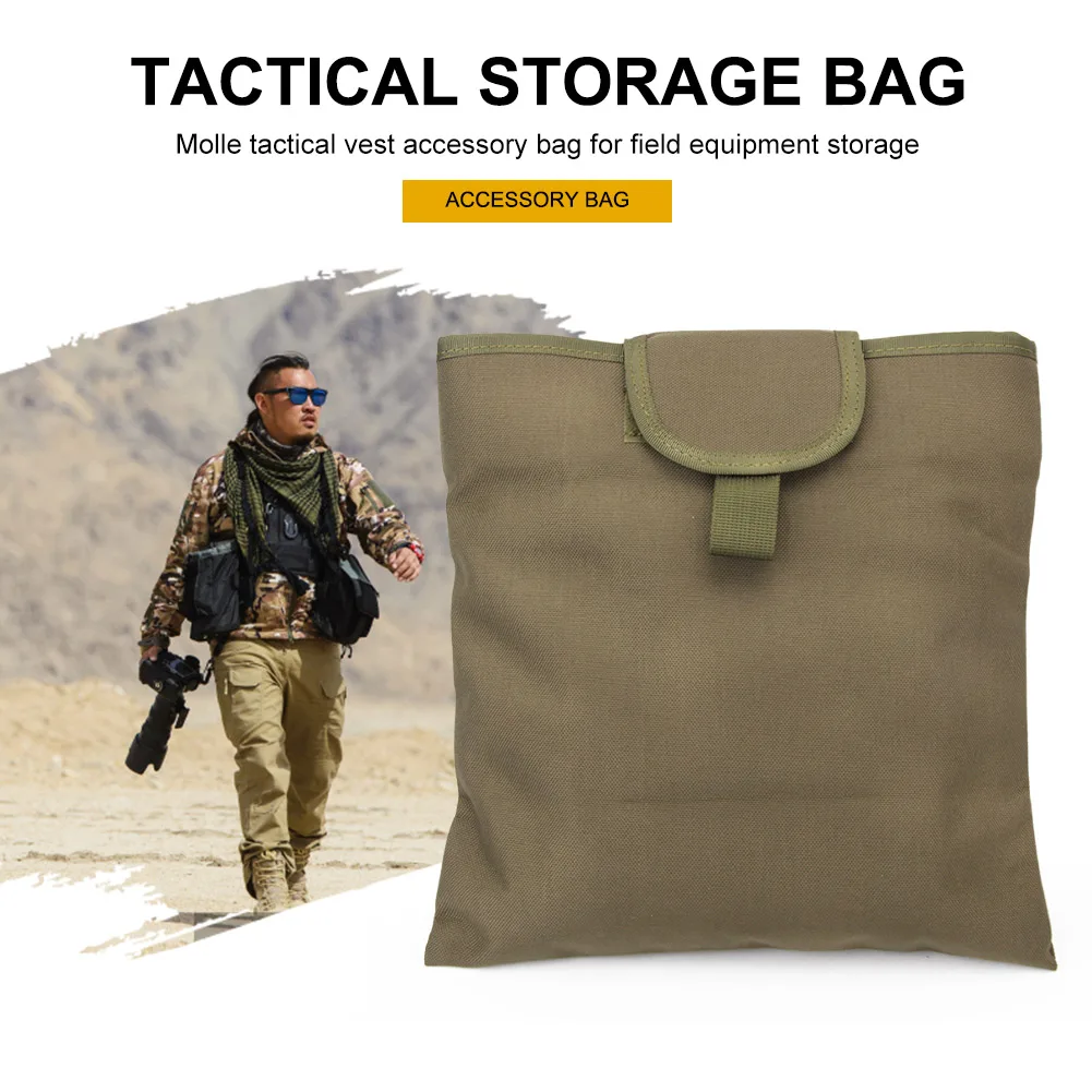 

Folding Tactical Drop Pouch Adjustable Fixed Rope Magazine Dump Pouch Foldable Recycling Bag Large Capacity Recovery Mag Holster