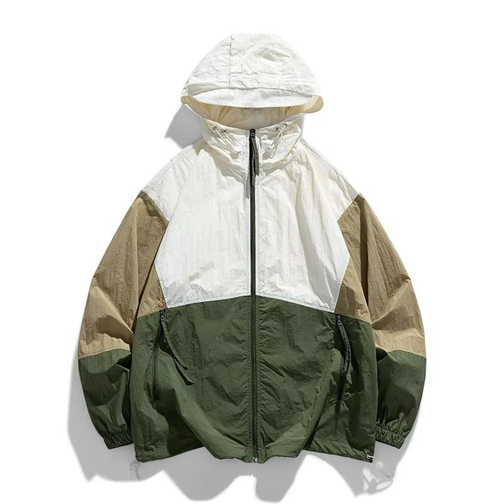 

Coat Men Jacket Daily Holiday Autumn Breathable Color Outdoor Patchwork Rainproof Sports Summer Sunscreen Stylish