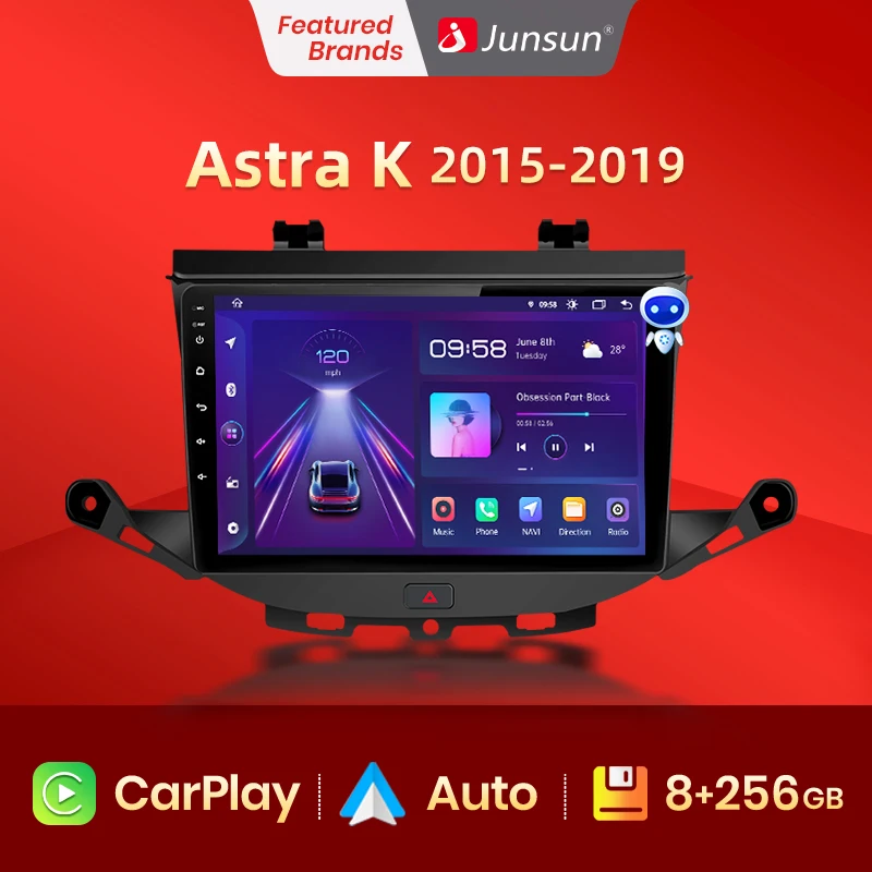 Автомагнитола Junsun V1Pro для Opel Astra K стерео-система на Android 10 4 Гб ОЗУ 64 ПЗУ с